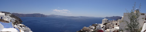 Panoramic view of the Santorini caldera